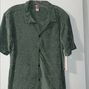 Men's XL Fleece Factory short sleeve button down, camp shirt, NWT